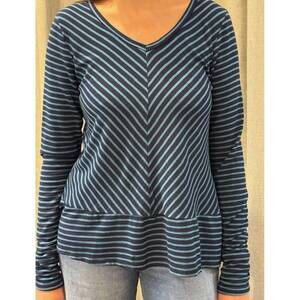 NEW CUT LOOSE long sleeve tee in peacock stripe